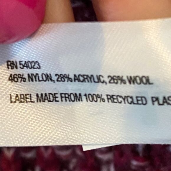 Gap Womens Knit Sweater S Marled Cherry Cable Pattern Wool Blend - Picture 2 of 10